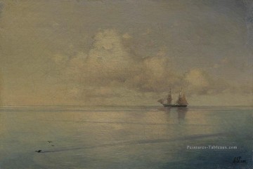 paysage avec un voilier Romantique Ivan Aivazovsky russe Peinture à l'huile